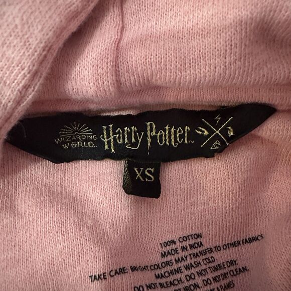Harry Potter NYC Ladies Fawkes Hoodie Wizarding Worlds XS Pink **READ** - Picture 2 of 8
